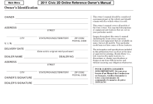 2011 Honda Civic Coupe Owners Manual